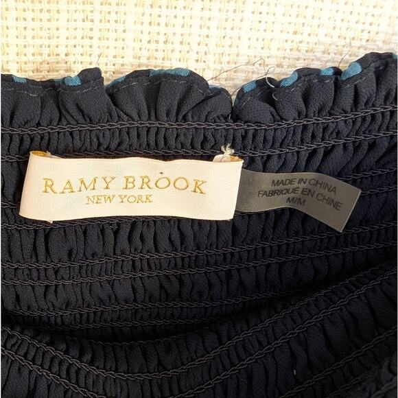 Ramy Brook Black Animal Print Silk Tiered A-line Mini Skirt, size M - Picture 3 of 7